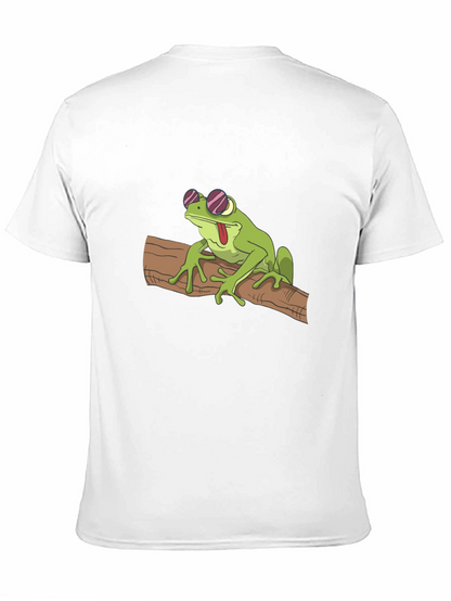 Cool Frog on Branch Black T-Shirt