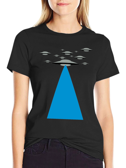 UFO Abduction Black T-Shirt