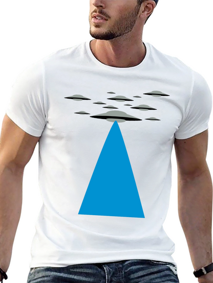UFO Abduction Black T-Shirt
