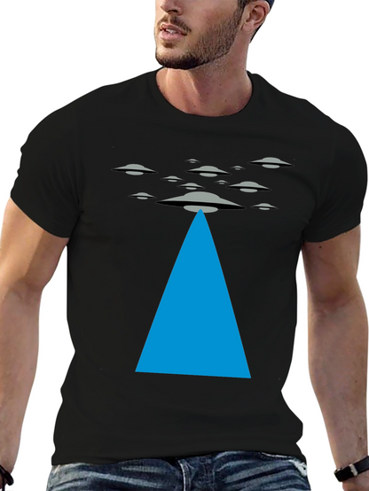 UFO Abduction Black T-Shirt
