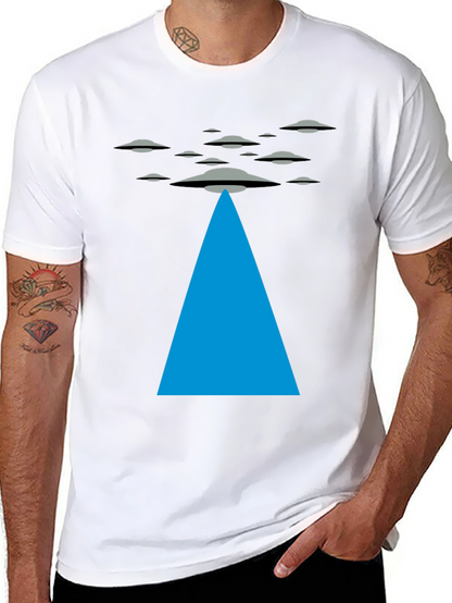 UFO Abduction Black T-Shirt