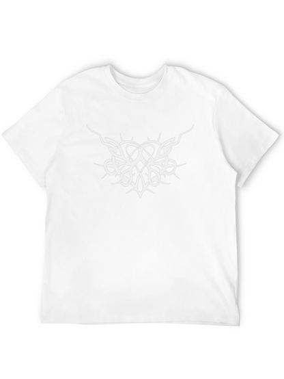 Black T-Shirt with White Tribal Graphic