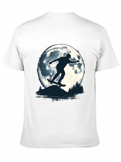 Skater Moon Graphic Tee - Black Cotton