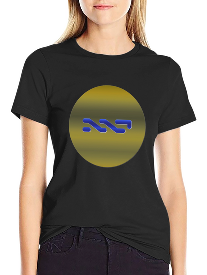 Modern Graphic Print Black T-Shirt