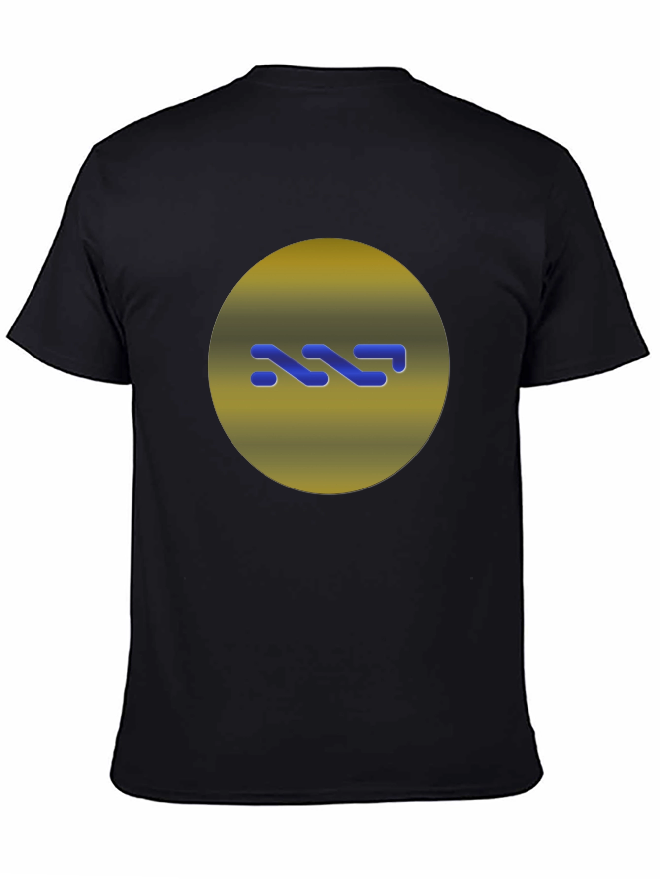 Modern Graphic Print Black T-Shirt