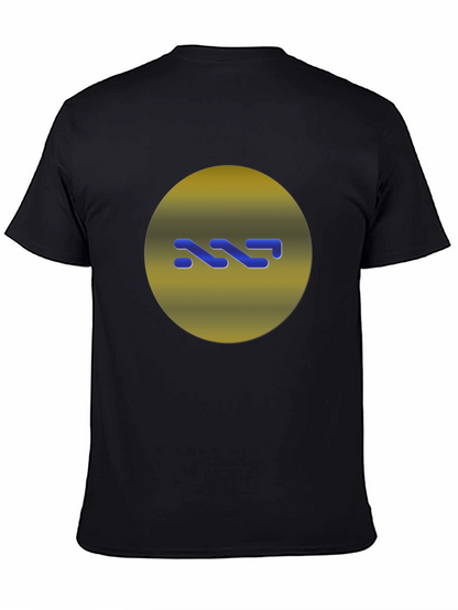 Modern Graphic Print Black T-Shirt