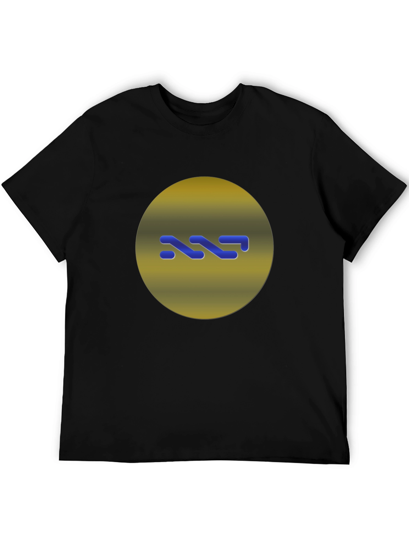 Modern Graphic Print Black T-Shirt