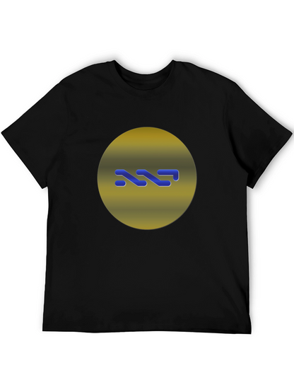 Modern Graphic Print Black T-Shirt
