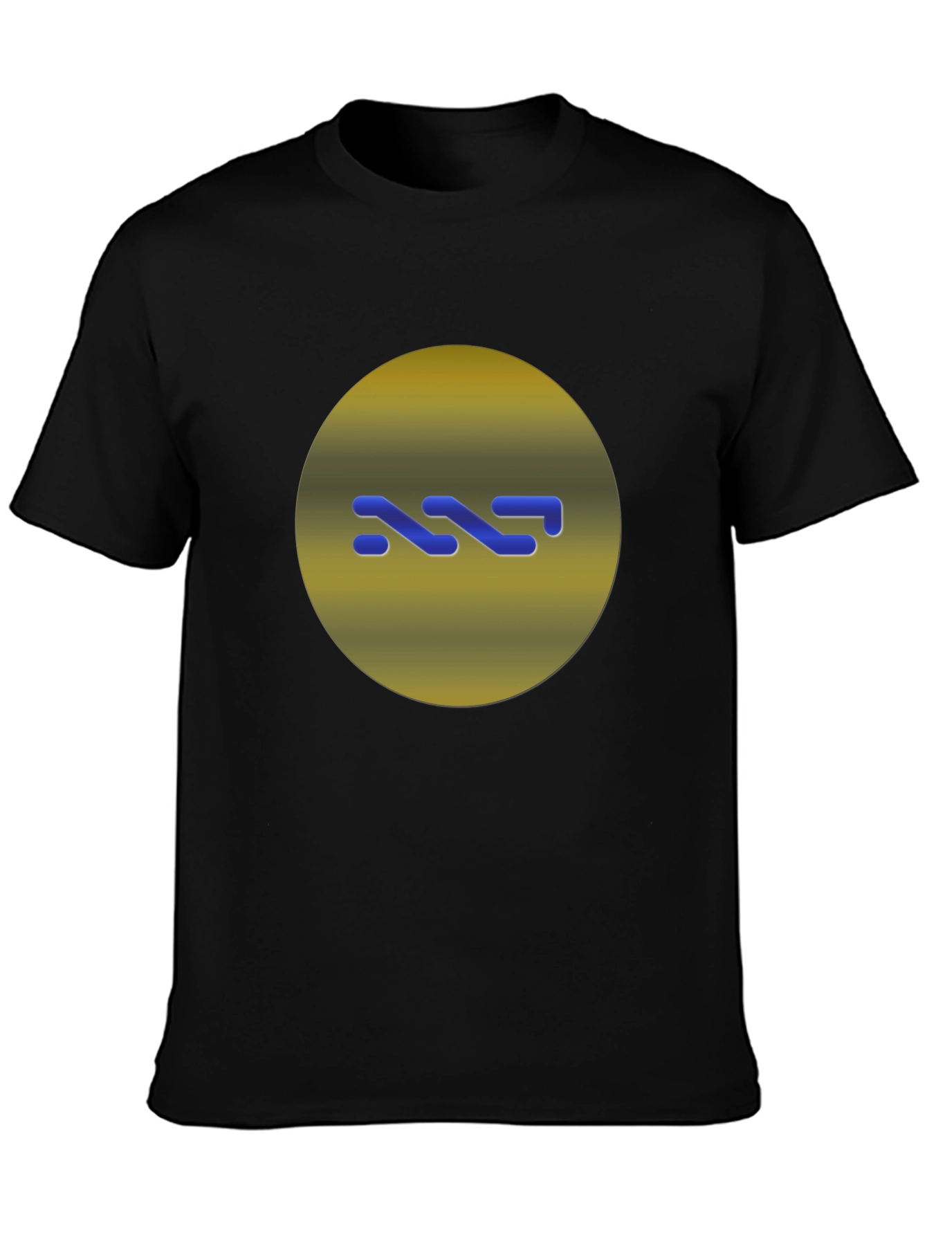 Modern Graphic Print Black T-Shirt