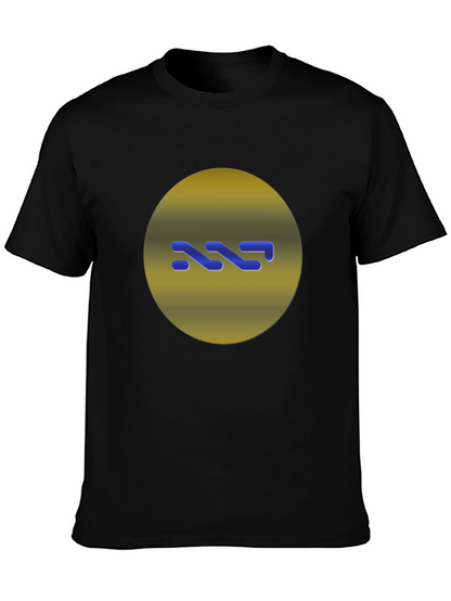 Modern Graphic Print Black T-Shirt