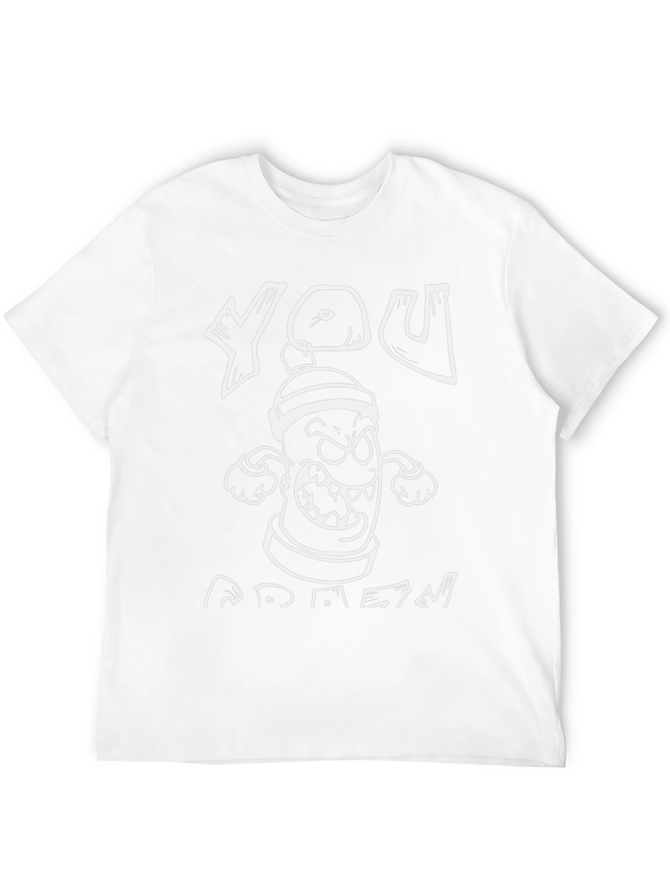 Graffiti Can Cartoon Graphic T-Shirt
