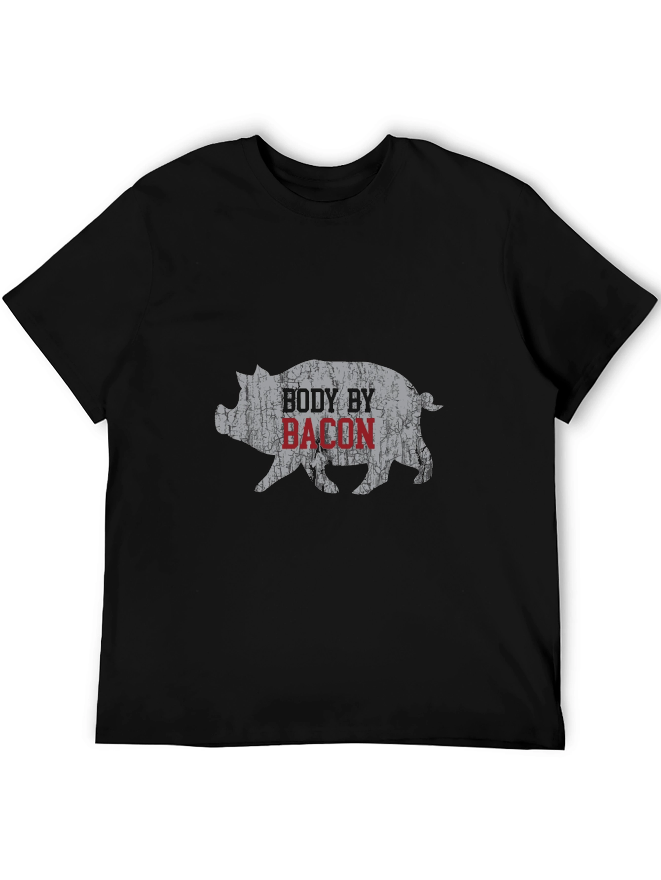 Body By Bacon Graphic Tee - Funny Pig T-Shirt