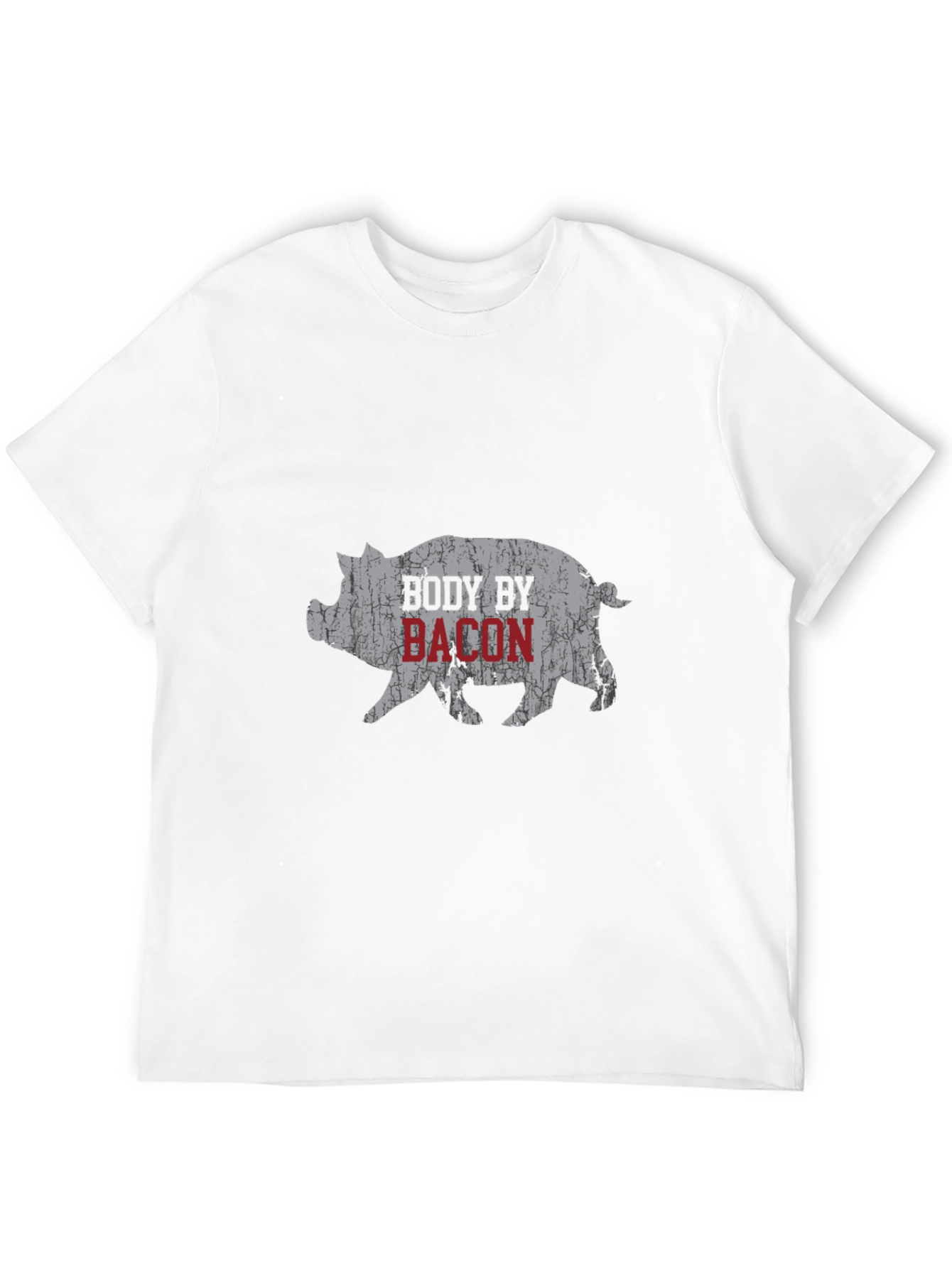 Body By Bacon Graphic Tee - Funny Pig T-Shirt