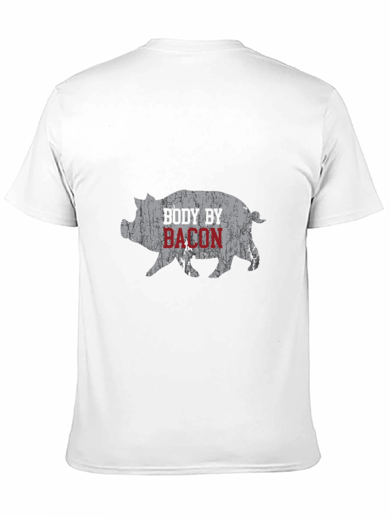 Body By Bacon Graphic Tee - Funny Pig T-Shirt