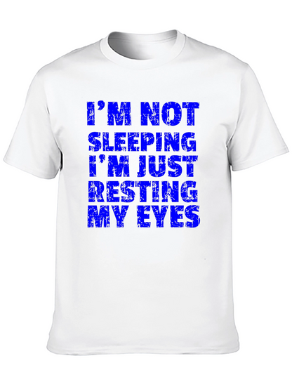 Funny Im Not Sleeping Mens Black T-Shirt