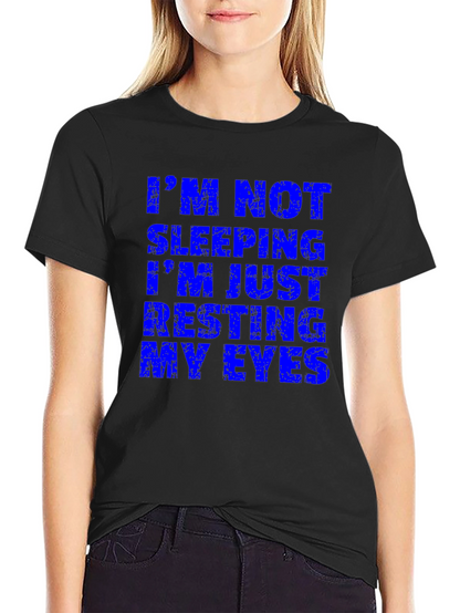 Funny Im Not Sleeping Mens Black T-Shirt