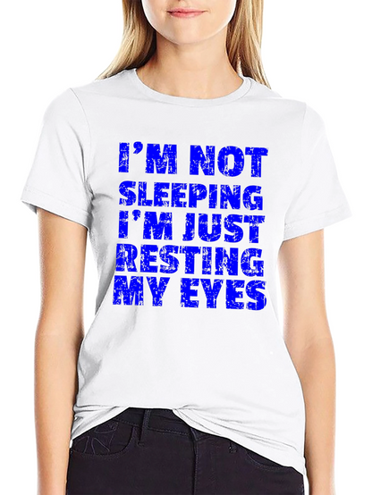 Funny Im Not Sleeping Mens Black T-Shirt