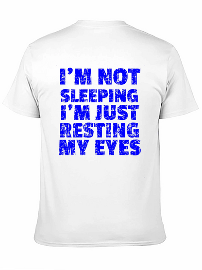 Funny Im Not Sleeping Mens Black T-Shirt