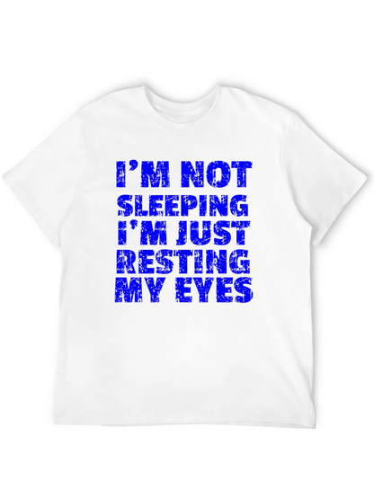 Funny Im Not Sleeping Mens Black T-Shirt