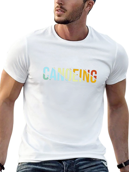 Canoeing Retro Style Graphic T-Shirt