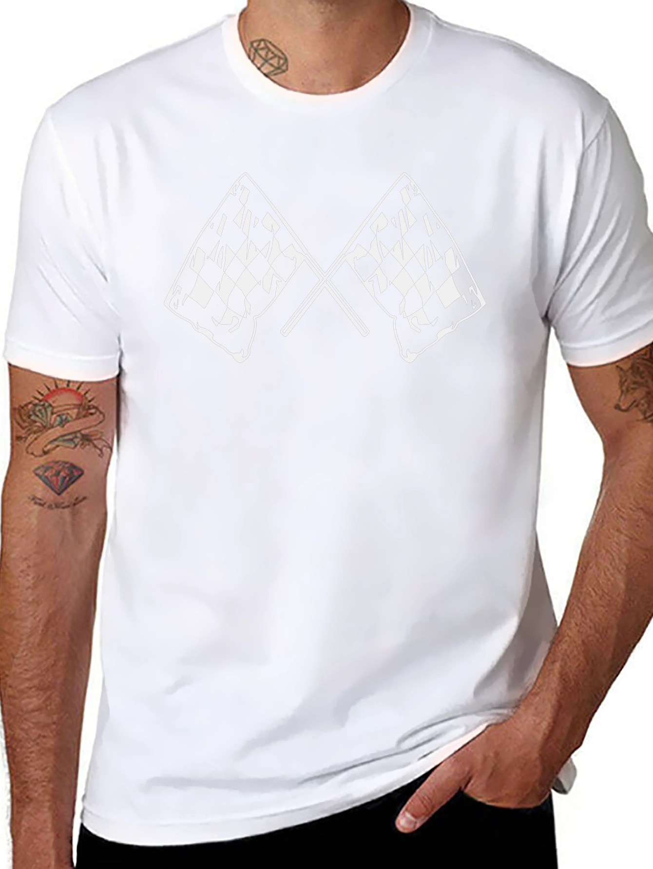 Checkered Flag Graphic T-Shirt
