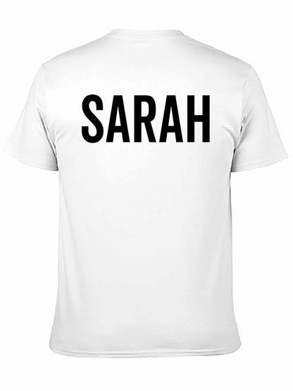 SARAH Bold Text Tee - Casual Style