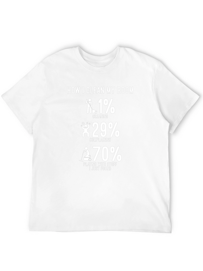 Humorous How I Clean My Room Graphic Tee