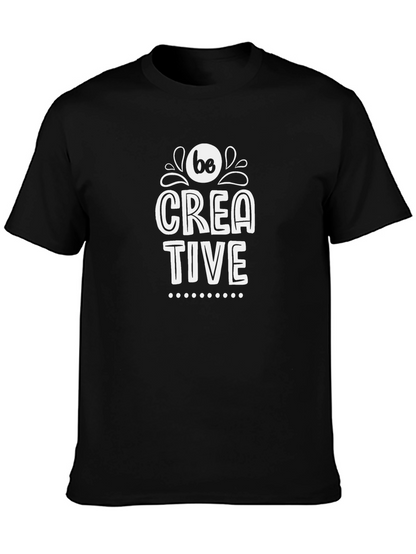 Be Creative Graphic Tee - Black Cotton Blend