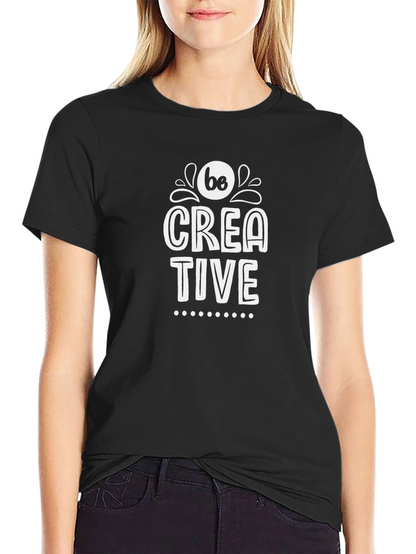 Be Creative Graphic Tee - Black Cotton Blend
