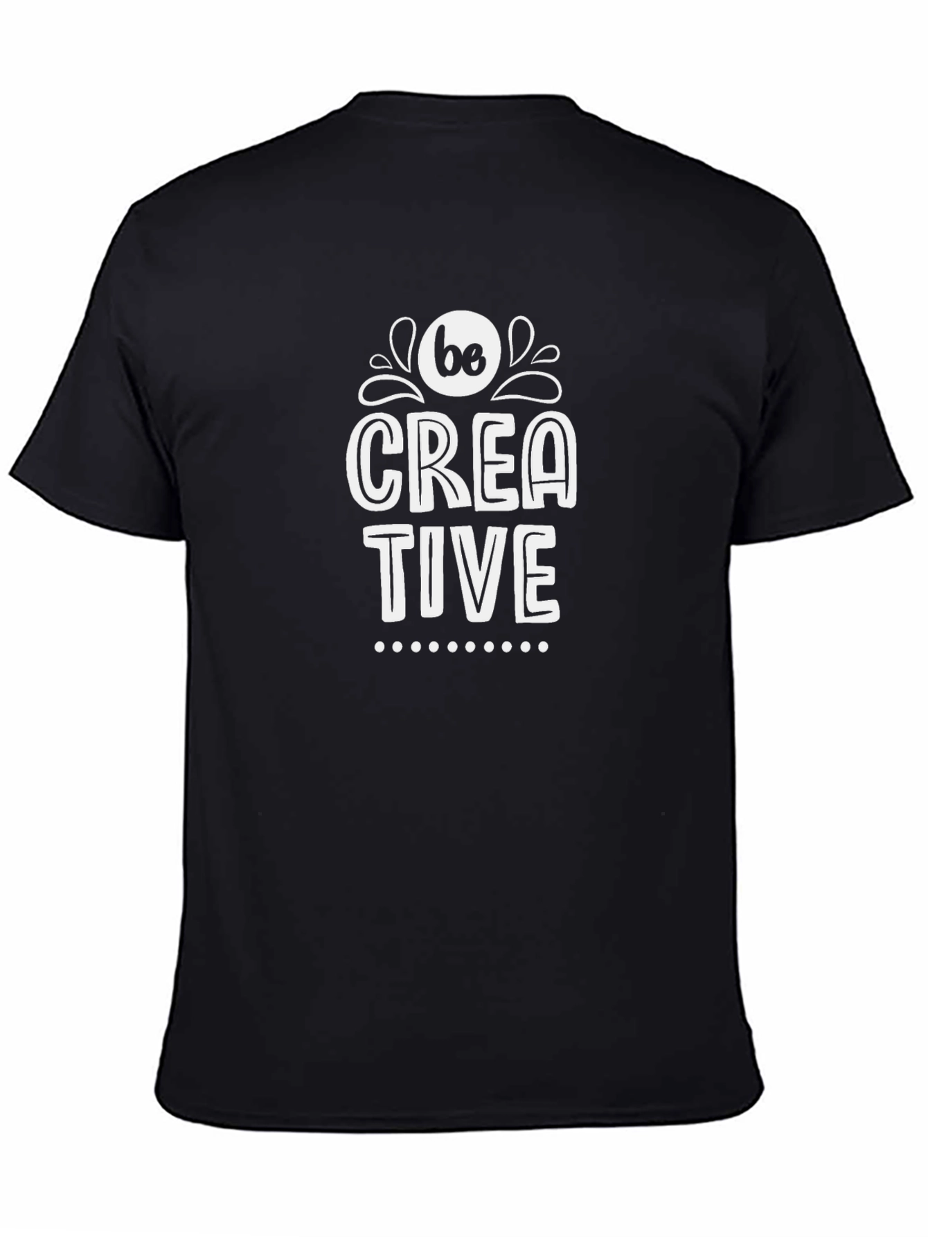 Be Creative Graphic Tee - Black Cotton Blend
