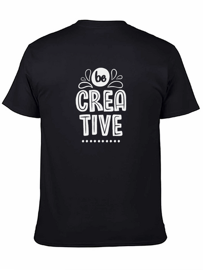 Be Creative Graphic Tee - Black Cotton Blend