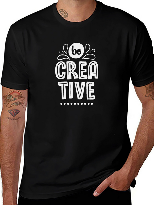 Be Creative Graphic Tee - Black Cotton Blend