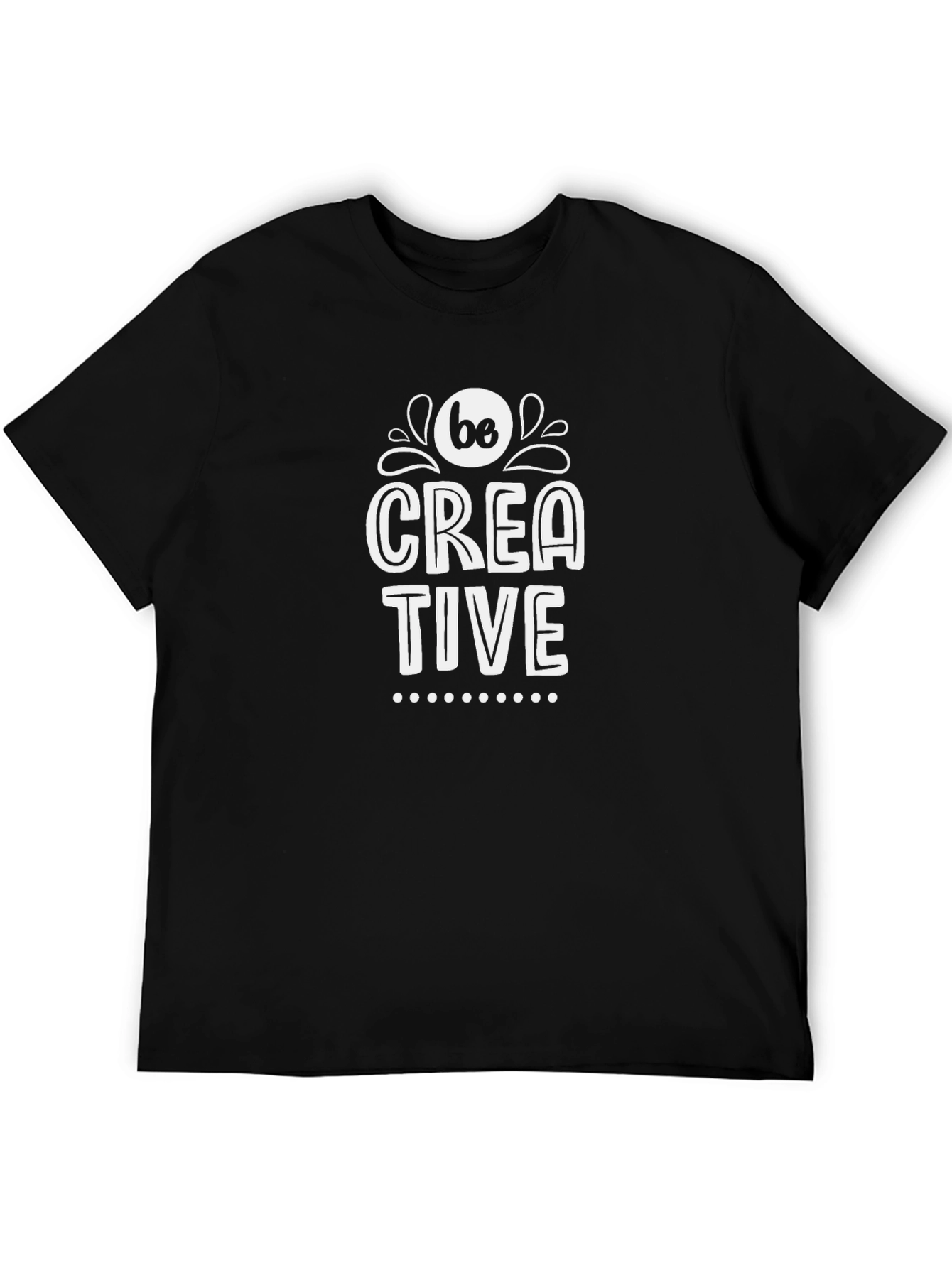 Be Creative Graphic Tee - Black Cotton Blend