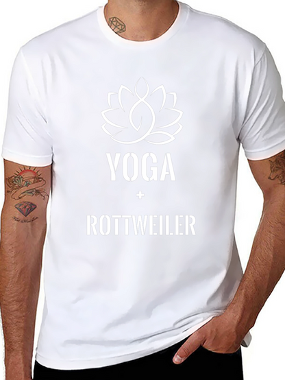 Yoga Rottweiler T-Shirt: Trendy Graphic Tee