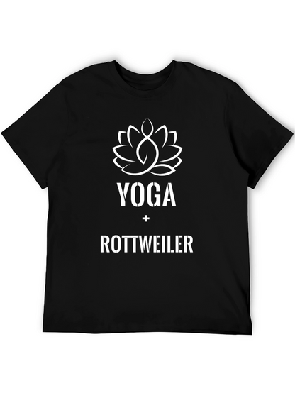 Yoga Rottweiler T-Shirt: Trendy Graphic Tee