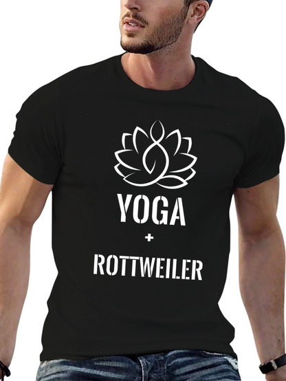 Yoga Rottweiler T-Shirt: Trendy Graphic Tee