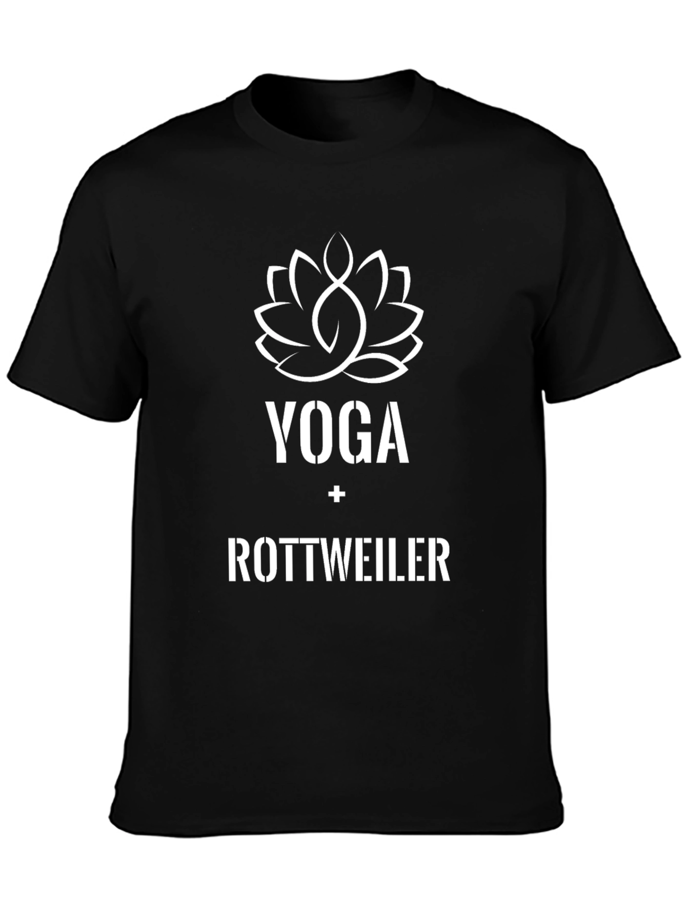 Yoga Rottweiler T-Shirt: Trendy Graphic Tee