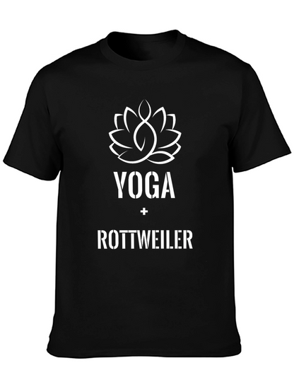 Yoga Rottweiler T-Shirt: Trendy Graphic Tee