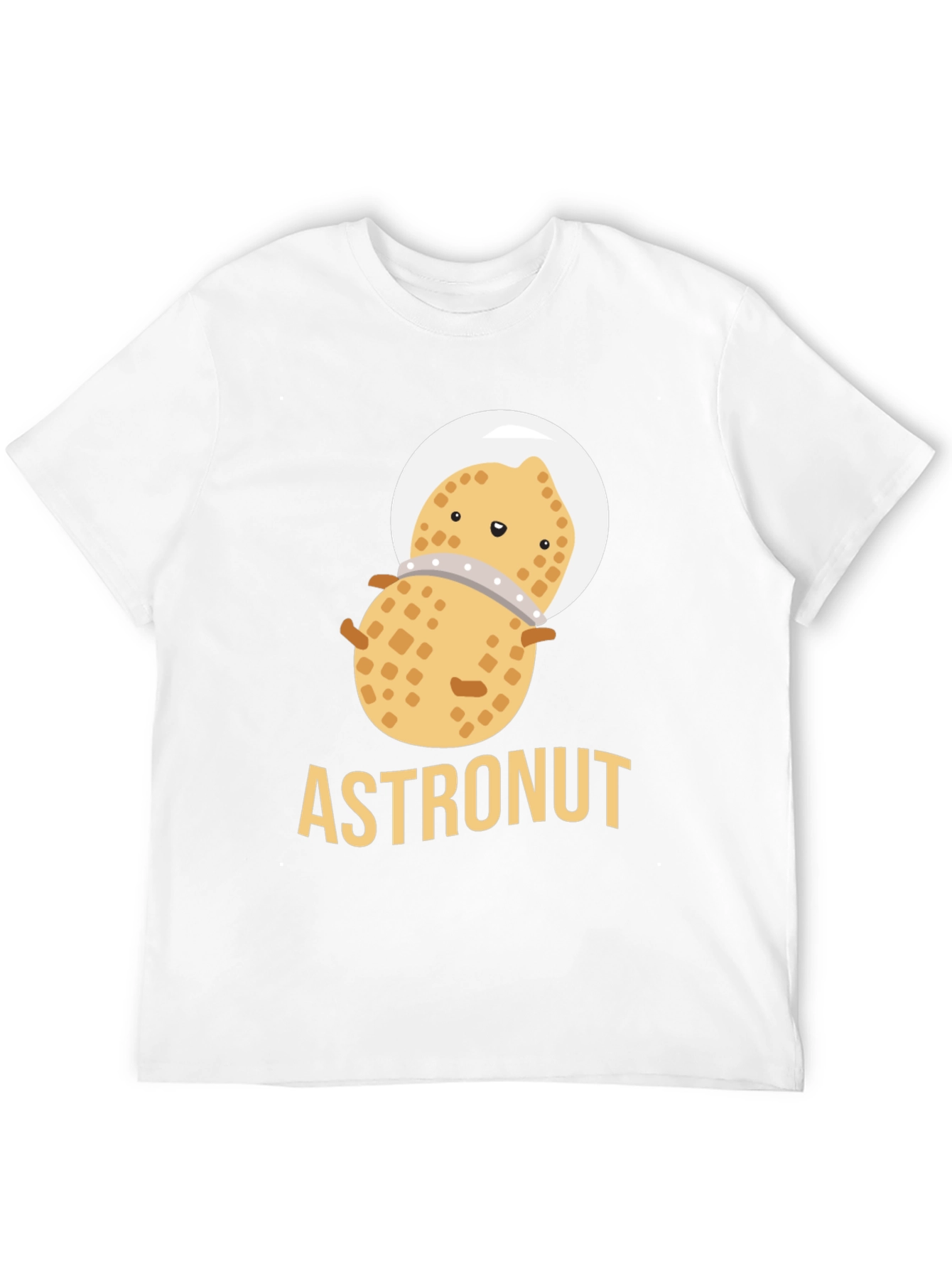 Astronaut Peanut Graphic T-Shirt - Black Cotton Tee