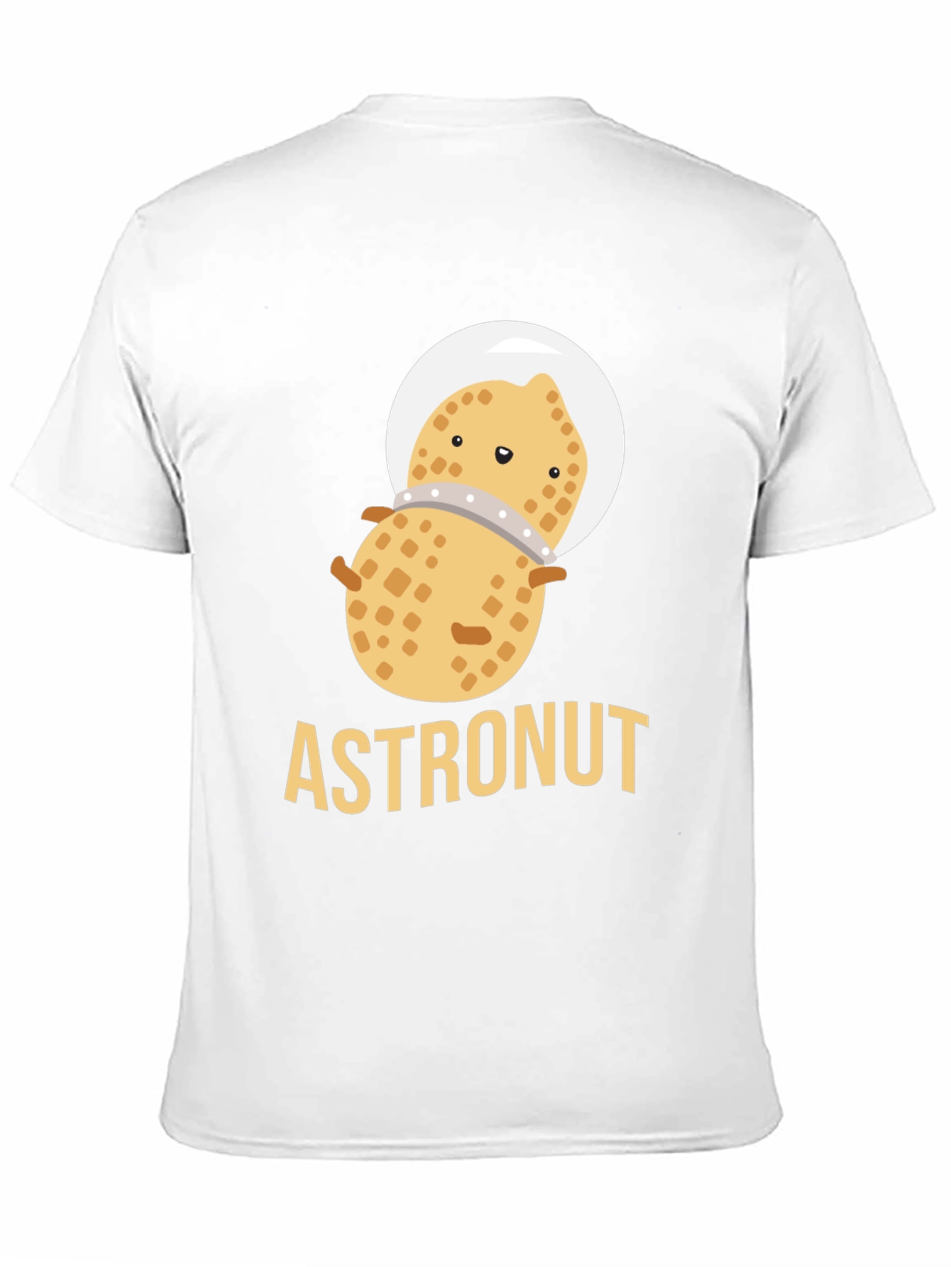 Astronaut Peanut Graphic T-Shirt - Black Cotton Tee