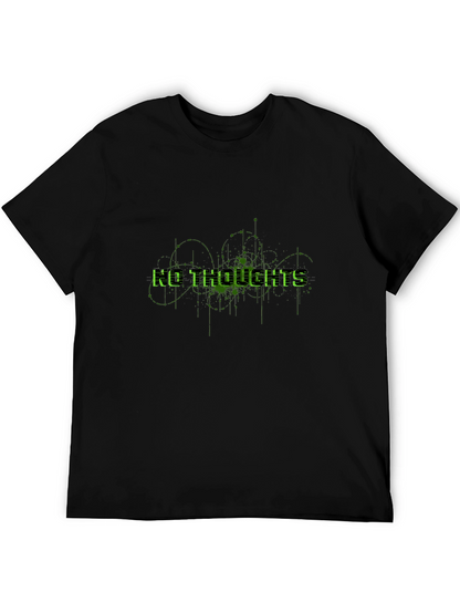 No Thoughts Black Graphic Tee