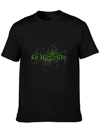 No Thoughts Black Graphic Tee
