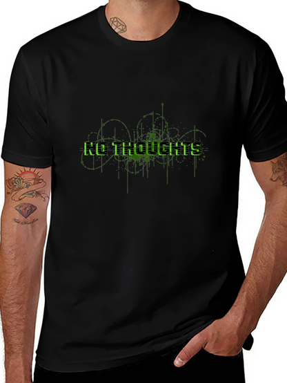 No Thoughts Black Graphic Tee