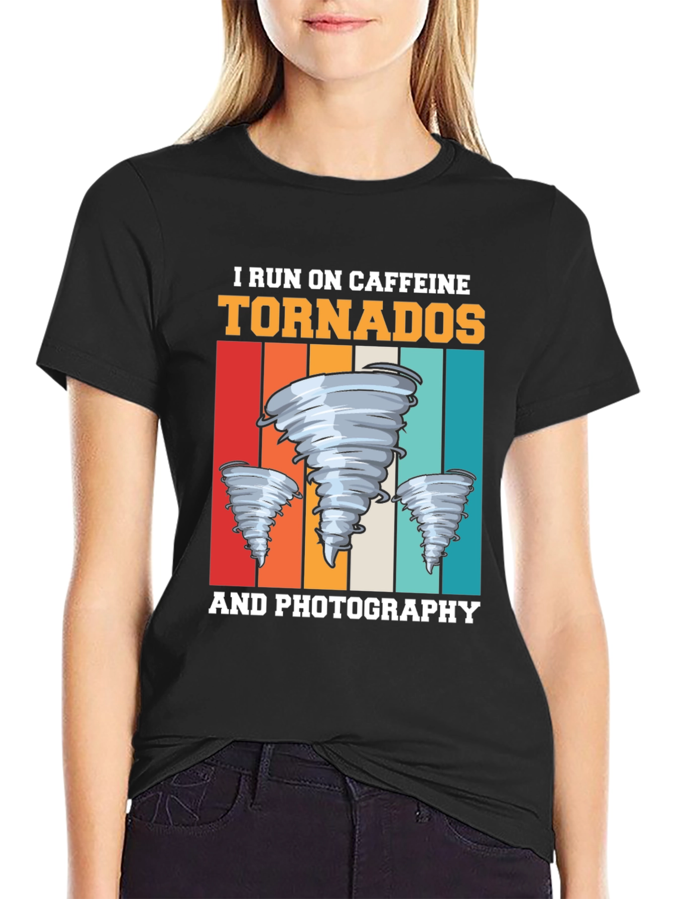 Caffeine Tornadoes Photography Graphic T-Shirt