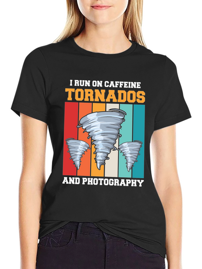 Caffeine Tornadoes Photography Graphic T-Shirt
