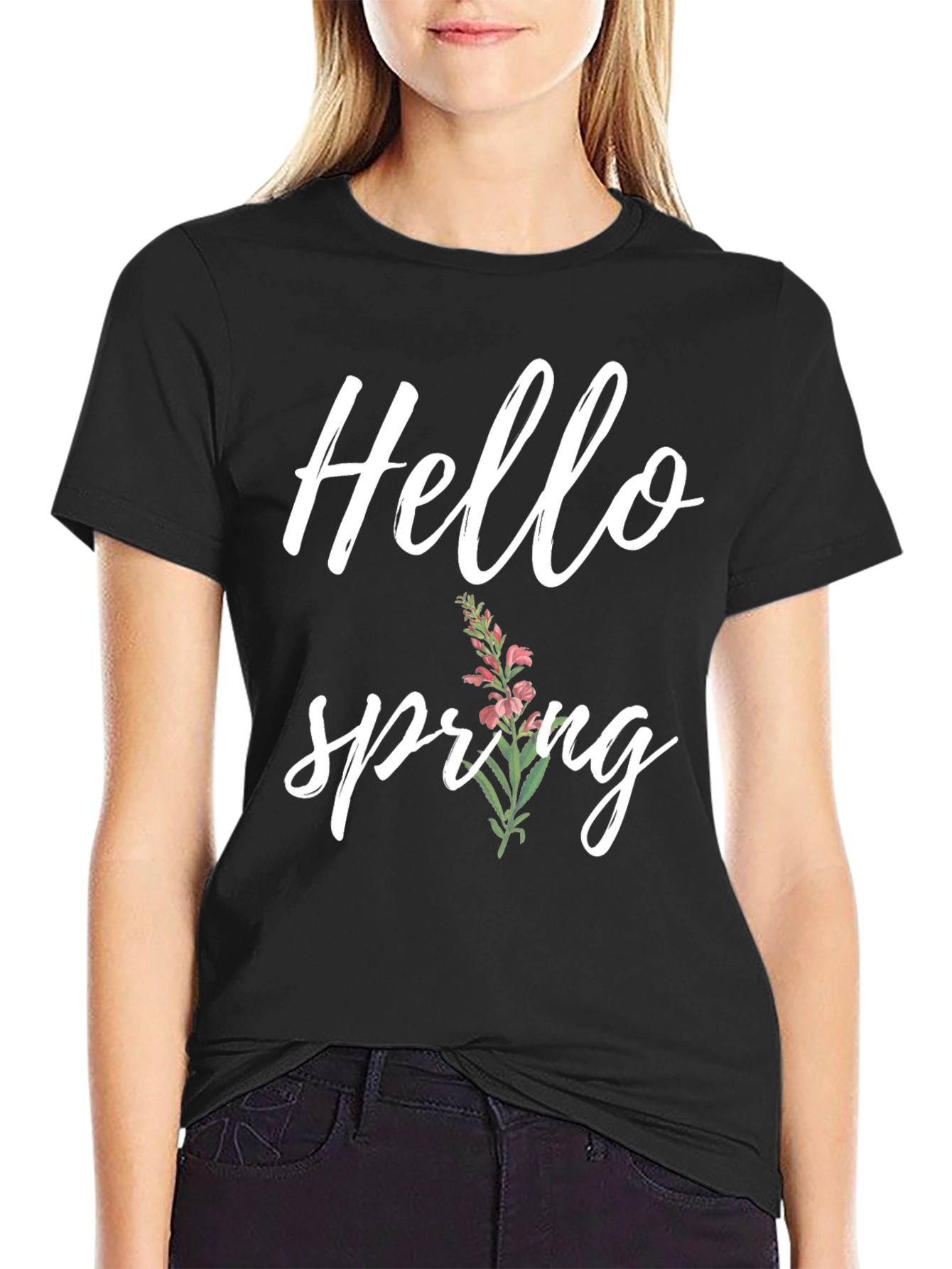 Hello Spring Graphic Tee - Soft Comfort Fit