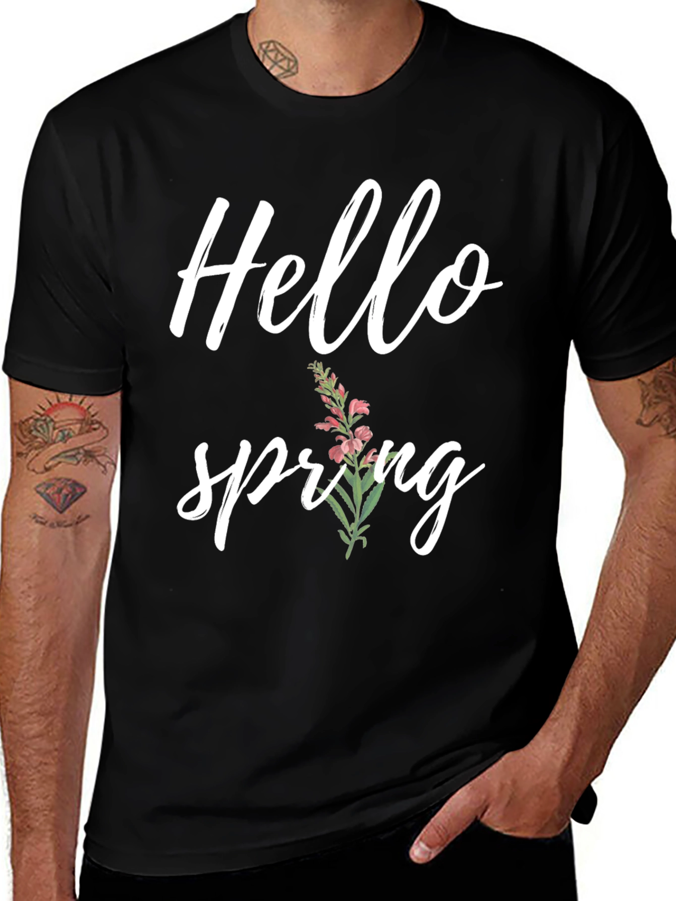 Hello Spring Graphic Tee - Soft Comfort Fit