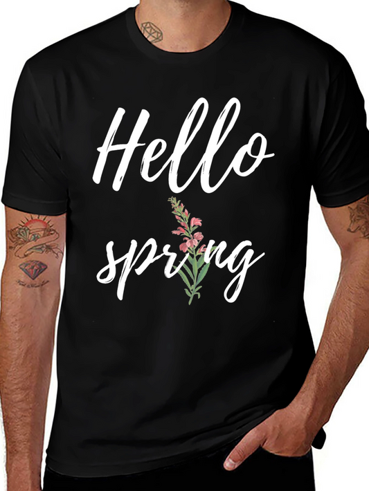Hello Spring Graphic Tee - Soft Comfort Fit