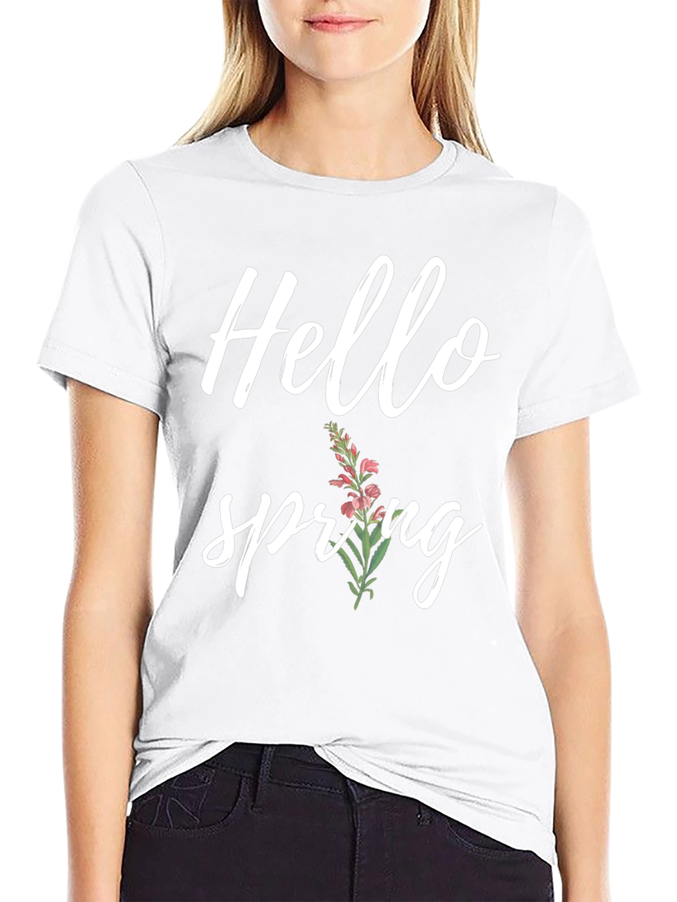 Hello Spring Graphic Tee - Soft Comfort Fit