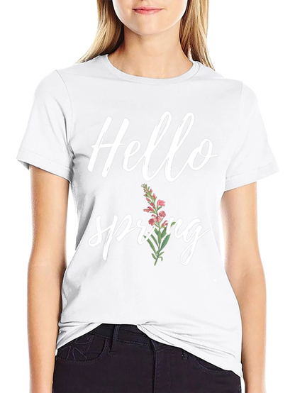 Hello Spring Graphic Tee - Soft Comfort Fit